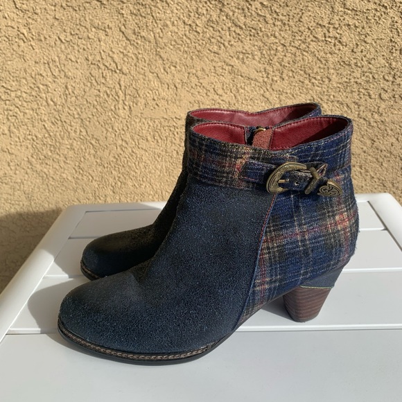 L’ Artiste Spring Step Scottala leather tweed booties size 9 ( European 40) - Picture 2 of 16